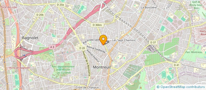 localisation de l'entreprise BLH IMPRIM à MONTREUIL