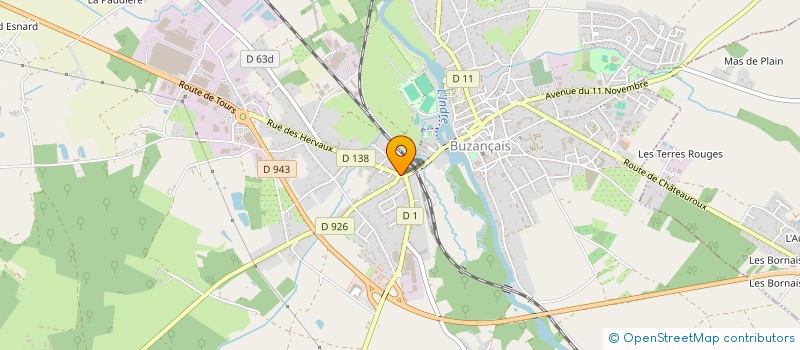 localisation de l'entreprise BLIN ET GOBIN à BUZANCAIS
