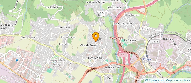 localisation de l'entreprise BLISS KORNER  EPAGNY METZ-TESSY