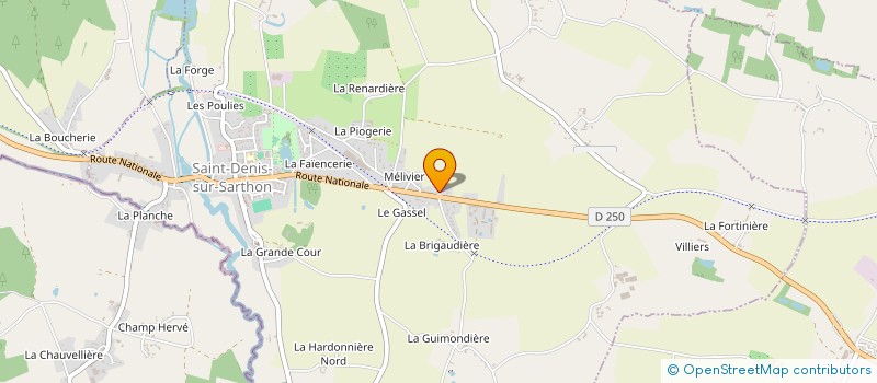 localisation de l'entreprise BLM AUTOMOBILES à SAINT-DENIS-SUR-SARTHON
