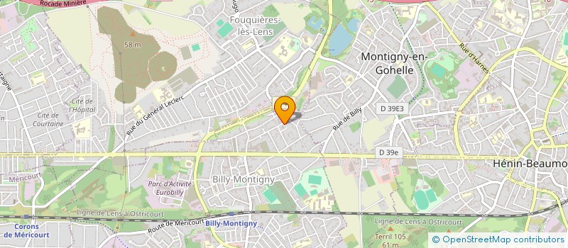 localisation de l'entreprise BLM SERVICES à BILLY-MONTIGNY