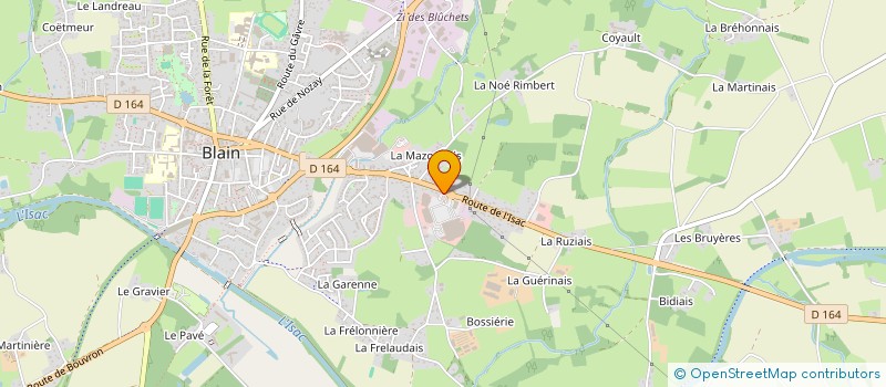 localisation de l'entreprise BLM SPORT à BLAIN
