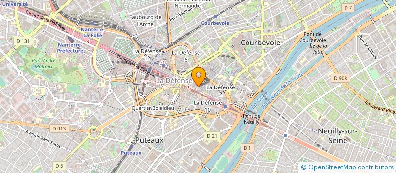 localisation de l'entreprise BLOCBUSTER LA DEFENSE à COURBEVOIE