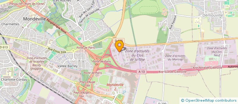 localisation de l'entreprise BLOCHON LOCATIONS SERVICES à MONDEVILLE