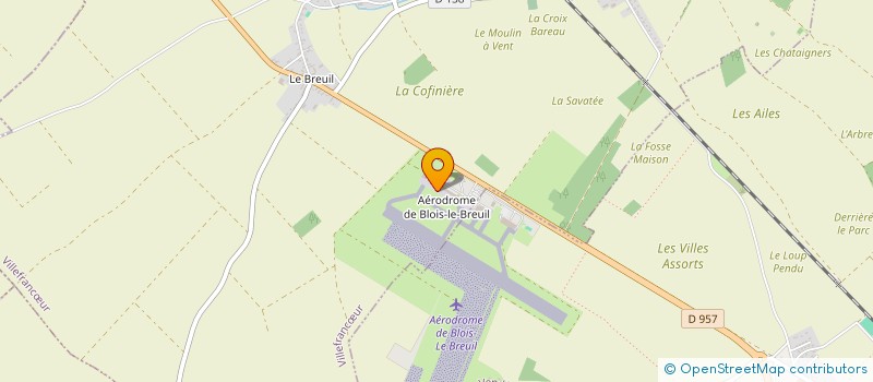 localisation de l'entreprise BLOIS AERO SERVICES à VILLEFRANCOEUR