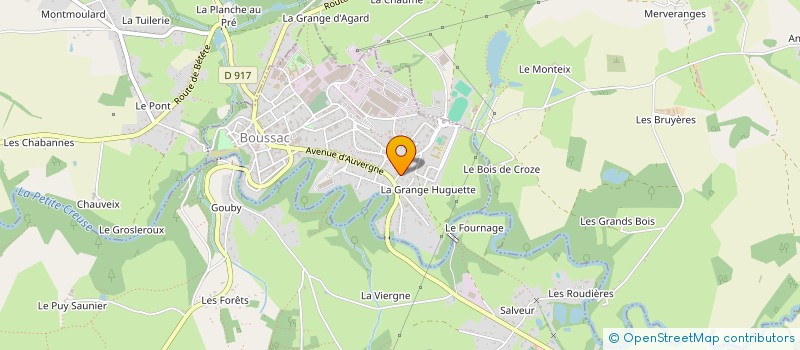 localisation de l'entreprise BLONDEAU LUCIEN ET CIE à BOUSSAC