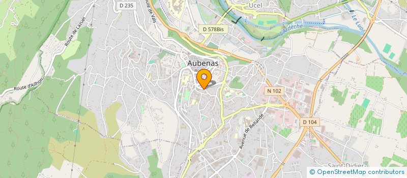 localisation de l'entreprise BLONDIN FAUBOURG SAINT DIDIER à AUBENAS