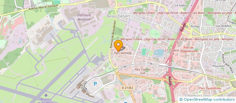 localisation de l'entreprise BLOTHIAUX GIRAUDON PEYPOUDAT - BGP ASSOCIES  MERIGNAC