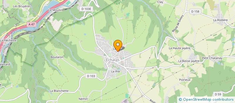 localisation de l'entreprise BLPI 69  ECHALAS