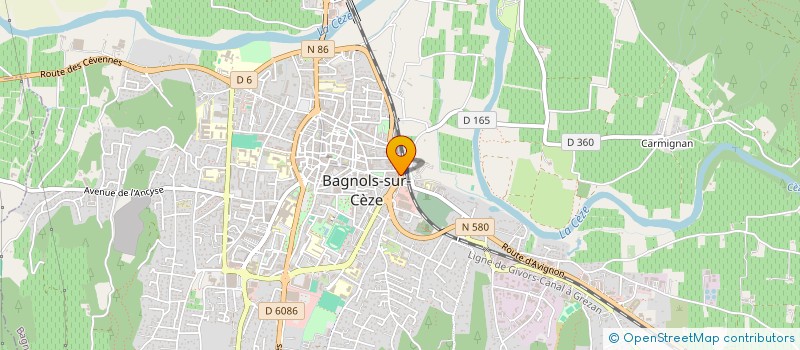 localisation de l'entreprise BLR AVIATION à BAGNOLS-SUR-CEZE