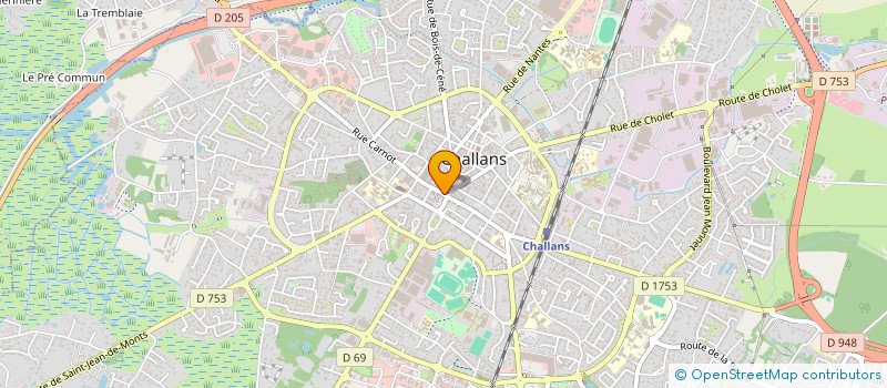 localisation de l'entreprise BLRC CHOCOLAT à CHALLANS