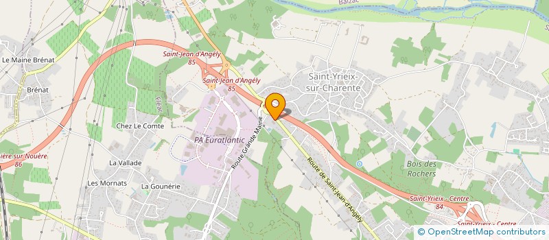 localisation de l'entreprise BLS SERVICES à SAINT-YRIEIX-SUR-CHARENTE