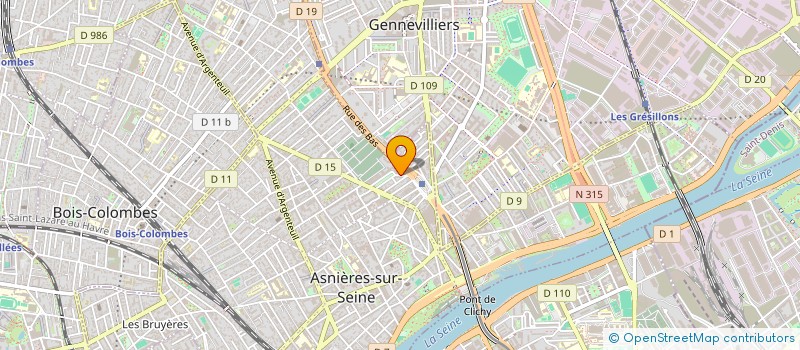localisation de l'entreprise BLT PRODUCTION à ASNIERES-SUR-SEINE