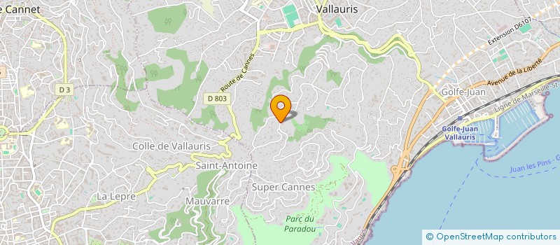 localisation de l'entreprise BLU DI PARMA  VALLAURIS