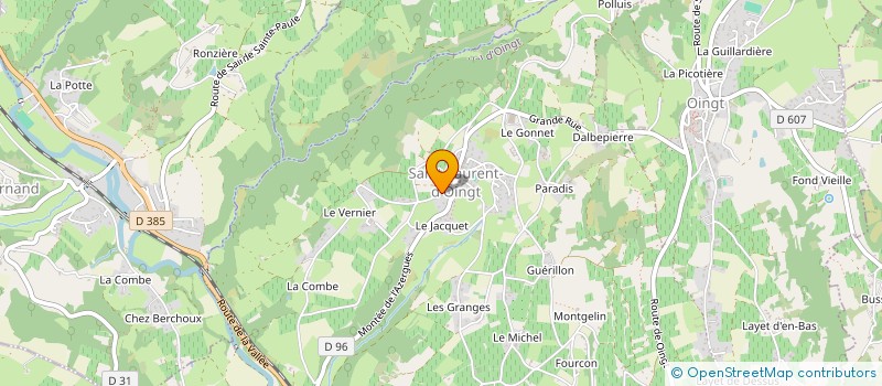 localisation de l'entreprise BLUE  VAL D'OINGT