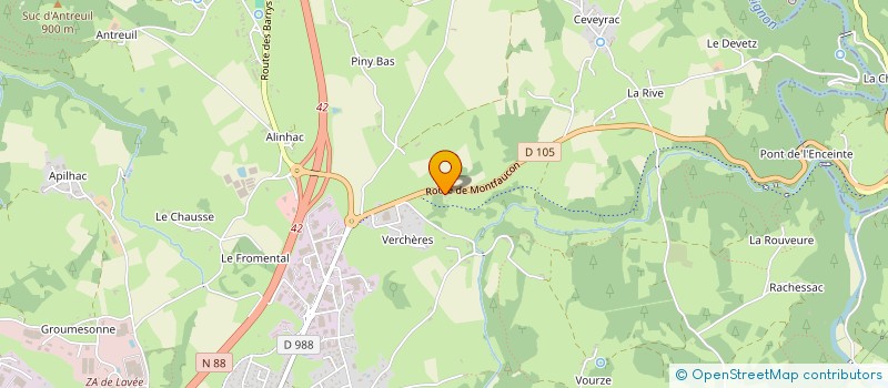 localisation de l'entreprise BLUE BAY  YSSINGEAUX