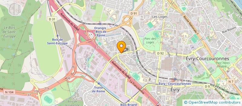 localisation de l'entreprise BLUE CAPITAL  EVRY-COURCOURONNES