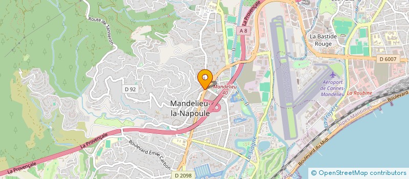 localisation de l'entreprise BLUE DEVELOPPEMENT à MANDELIEU-LA-NAPOULE