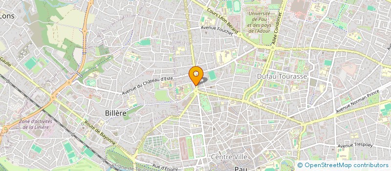 localisation de l'entreprise BLUE ESCAPE à PAU