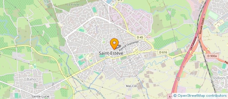 localisation de l'entreprise BLUE FITNESS à ST ESTEVE