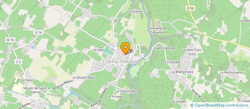 localisation de l'entreprise BLUE FOOD LAB  CHATEAU-THEBAUD