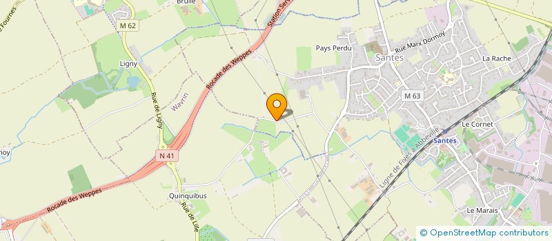 localisation de l'entreprise BLUE HDF  SANTES