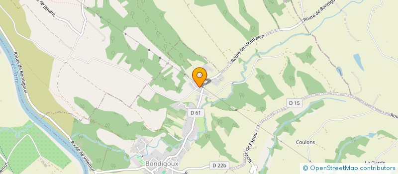 localisation de l'entreprise BLUE HORNET  BONDIGOUX