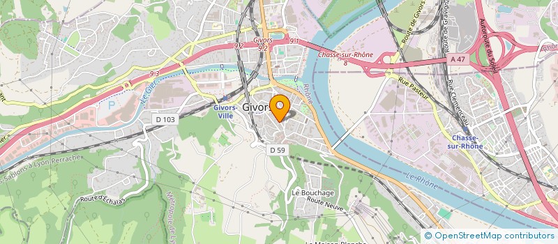 localisation de l'entreprise BLUE MAGIC à GIVORS