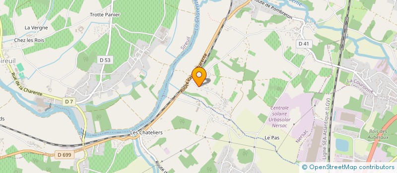 localisation de l'entreprise BLUE NABOO  NERSAC