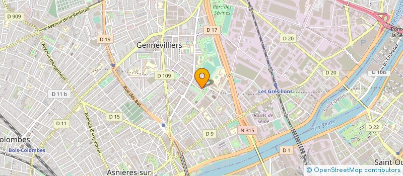 localisation de l'entreprise BLUE RAFIA à GENNEVILLIERS