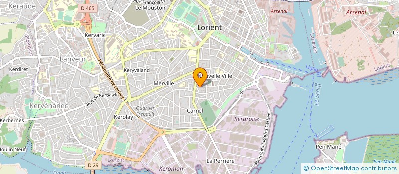 localisation de l'entreprise BLUE-SKY à LORIENT