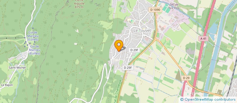 localisation de l'entreprise BLUE SKY  LE TOUVET