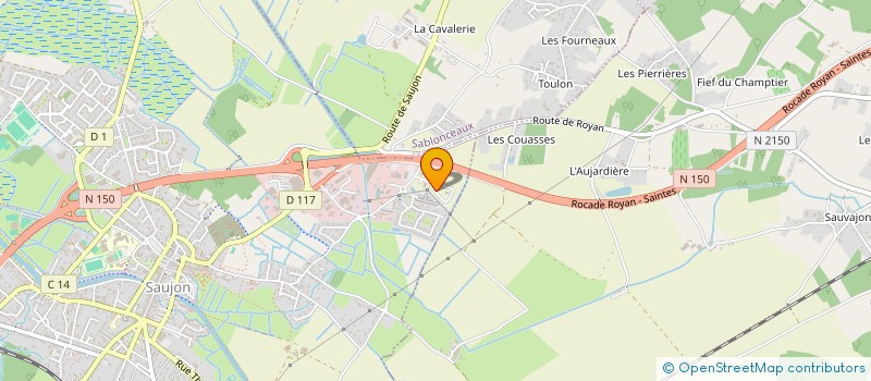 localisation de l'entreprise BLUE SPACE  SAUJON