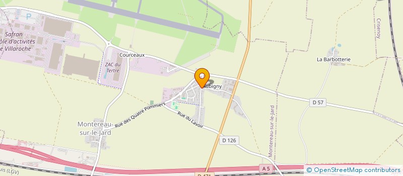 localisation de l'entreprise BLUE SPIN TENNIS CLUB AUBIGNY  MONTEREAU-SUR-LE-JARD