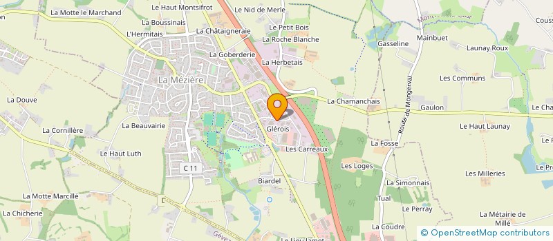 localisation de l'entreprise BLUE SPORT  LA MEZIERE