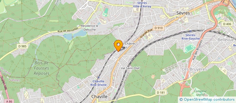 localisation de l'entreprise BLUE VERT à CHAVILLE
