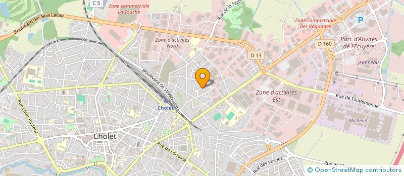 localisation de l'entreprise BLUE WAVE PRODUCTION à CHOLET