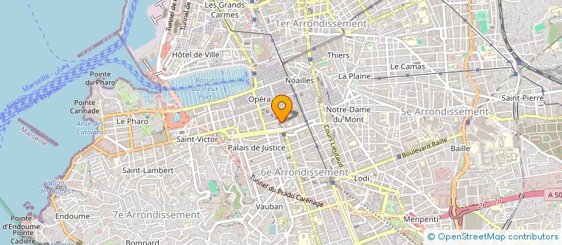 localisation de l'entreprise BLUE WORLD SAS à MARSEILLE