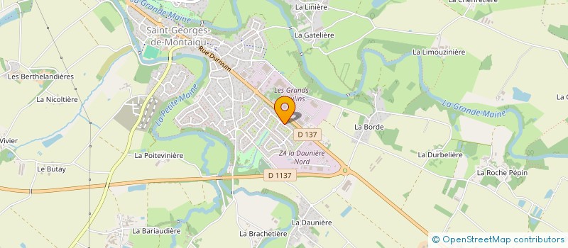 localisation de l'entreprise BLUEGE GROUPE à MONTAIGU-VENDEE