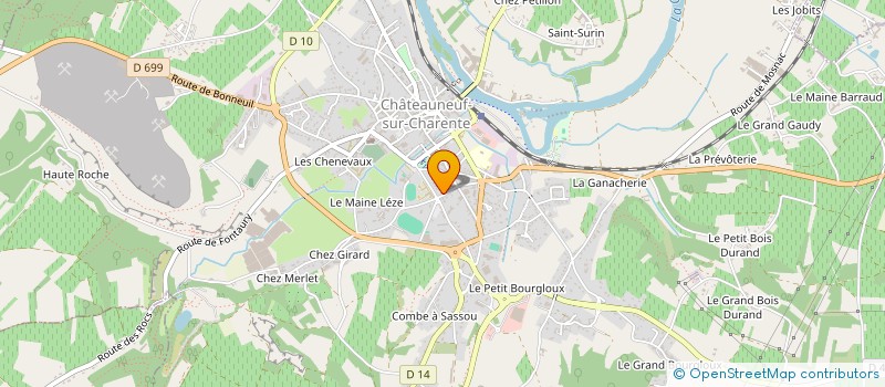 localisation de l'entreprise BLUEHAMMER à CHATEAUNEUF-SUR-CHARENTE