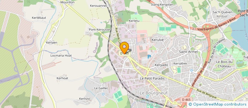 localisation de l'entreprise BLUEHESTIA à LORIENT