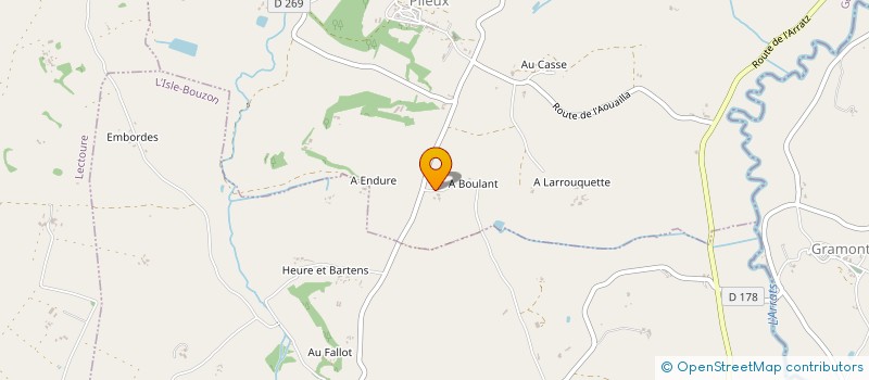 localisation de l'entreprise BLUES GAMES  MIRADOUX