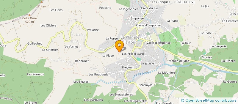 localisation de l'entreprise BLUESKY  LE PLAN-DE-LA-TOUR