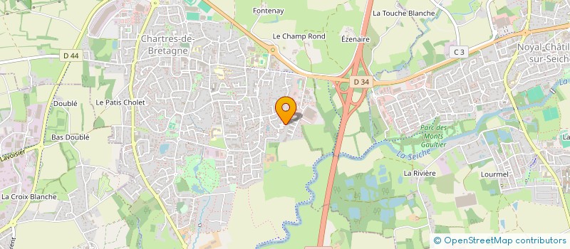 localisation de l'entreprise BLUETIFUL FRIENDS : COMMUNAUTE DE SOUTIEN ET D'ACCOMPAGNEMENT DU GROUPE BLUE CEES  CHARTRES-DE-BRETAGNE