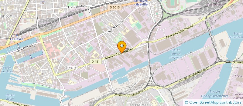 localisation de l'entreprise BLUTEL THERMIC SERVICES à LE HAVRE