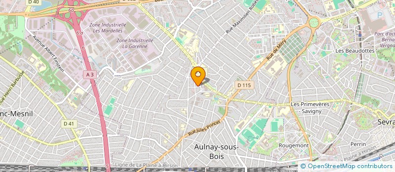 localisation de l'entreprise BM à AULNAY-SOUS-BOIS