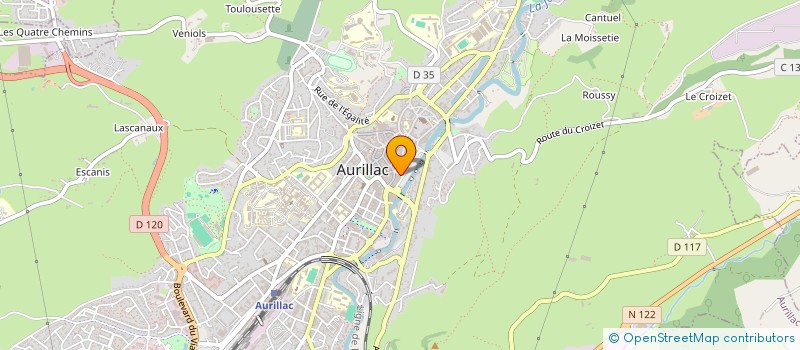 localisation de l'entreprise BM à AURILLAC