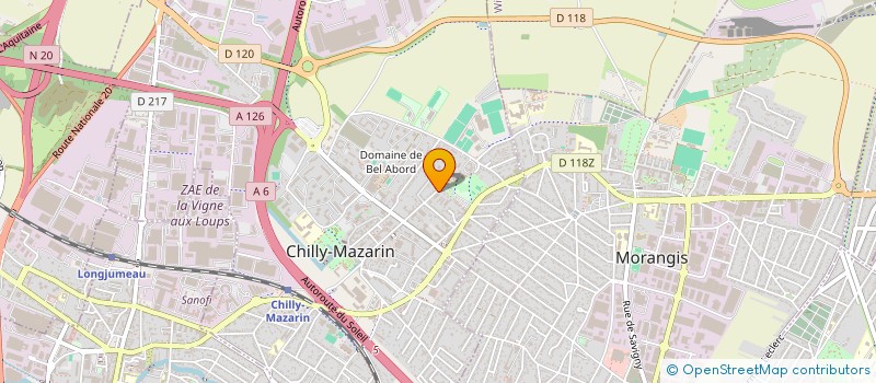 localisation de l'entreprise BM AUTO à CHILLY-MAZARIN