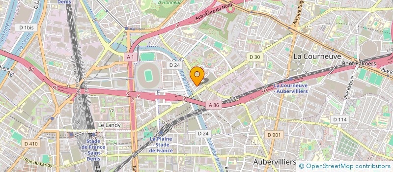 localisation de l'entreprise BM AUTO CONTROL  AUBERVILLIERS