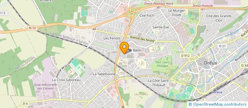 localisation de l'entreprise BM BATIMENT à DREUX